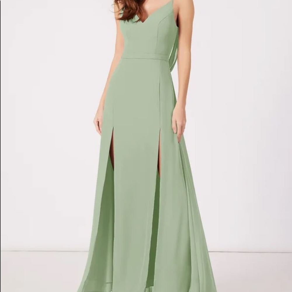 Azazie Candice Dress in Sage Green